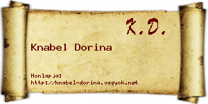 Knabel Dorina névjegykártya