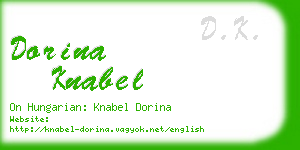 dorina knabel business card